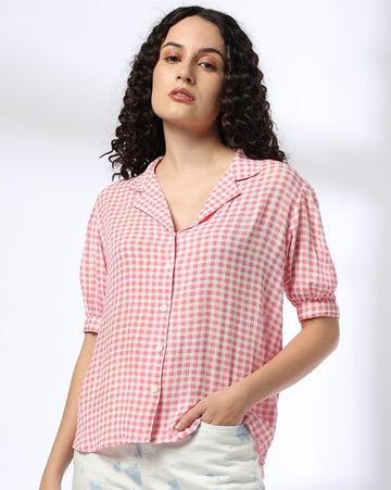 Women Checked Regular Fit Shirt