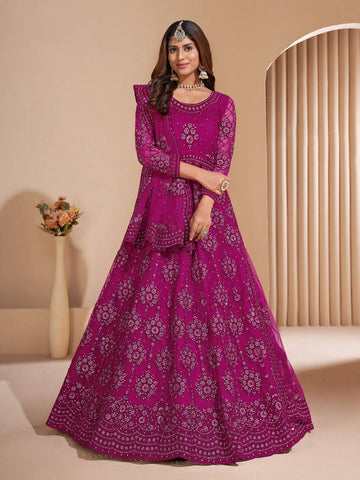 A TO Z CART Flared Net Women's Semi Stitched Ethnic Gown