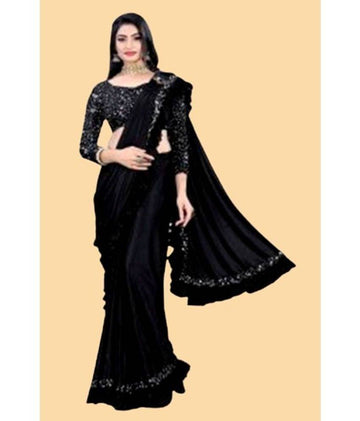 Apnisha - Coffee Lycra Saree With Blouse Piece