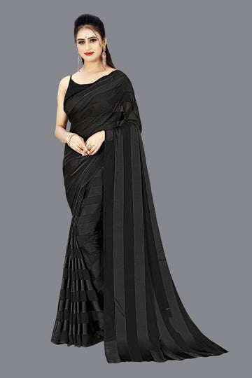 ANAND SAREES - Satin Saree Without Blouse Piece