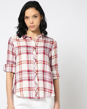 Women Checked Regular Fit Shirt