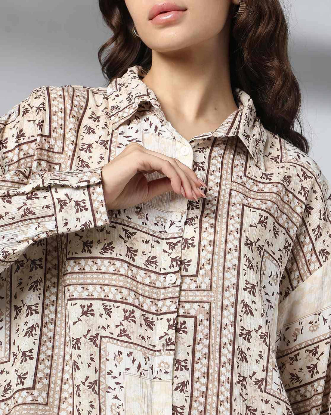 Women Floral Print Boxy Fit Shirt