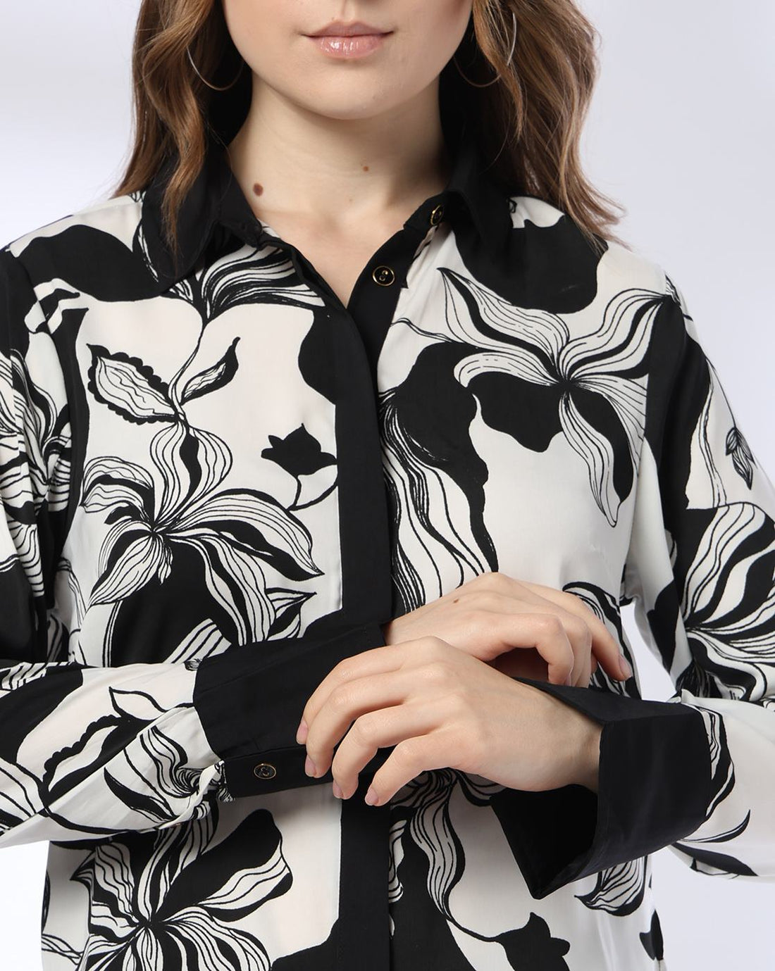 Women Floral Print Relaxed Fit High-Low Shirt
