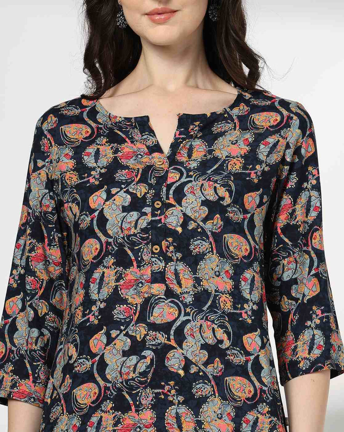 Women Floral Print Straight Kurta