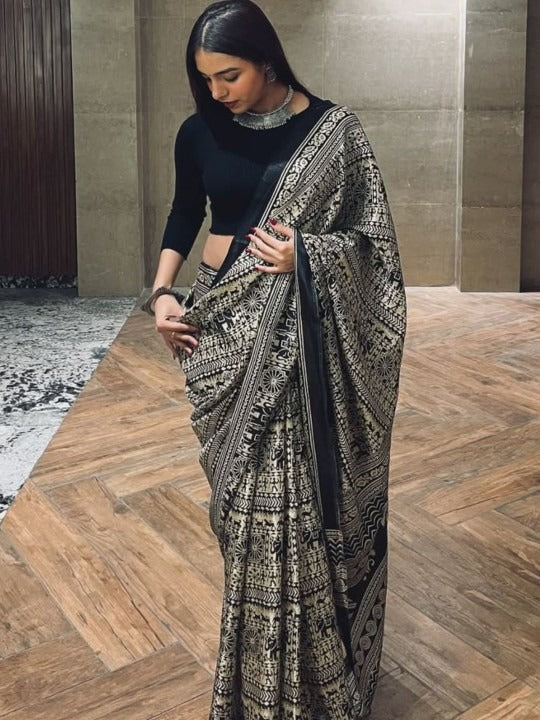 Ethnic Motifs Printed Saree
