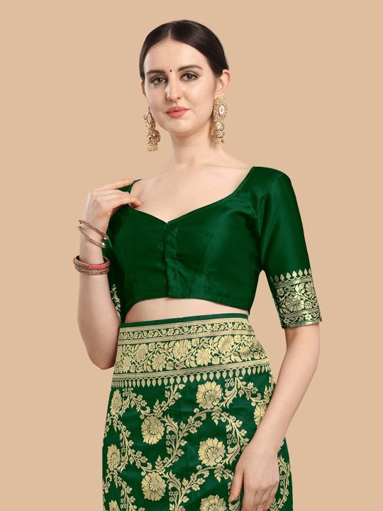 Woven Design Silk Blend Banarasi Saree