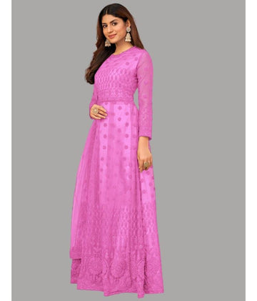 Aika Flared Net Women's Semi Stitched Ethnic Gown