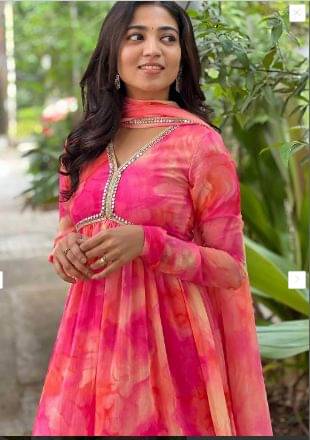 Aika Flared Georgette Women's Stitched Ethnic Gown