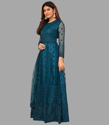 Aika Flared Net Women's Semi Stitched Ethnic Gown