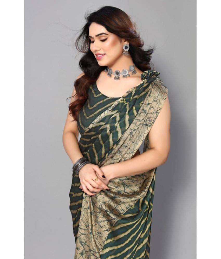 FABMORA - Chiffon Saree With Blouse Piece
