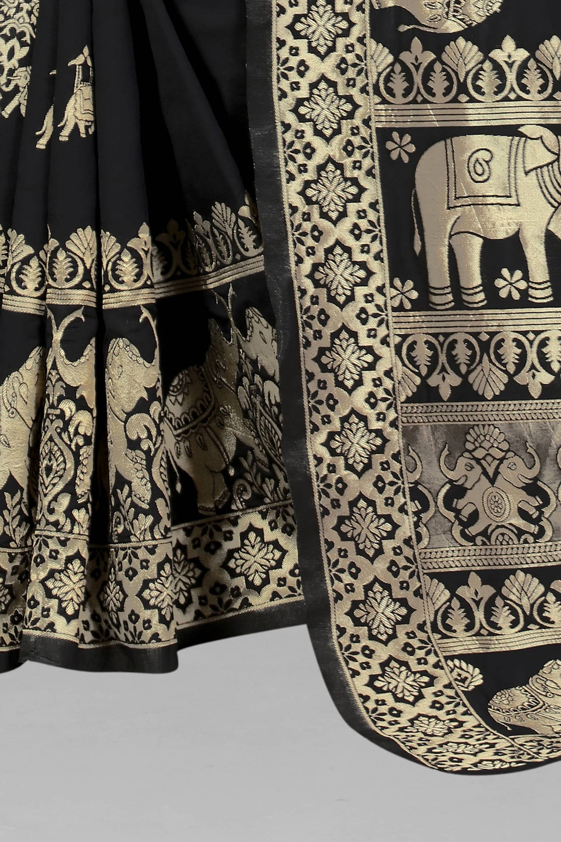 NENCY FASHION - Banarasi Silk Saree With Blouse Piece