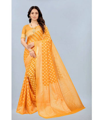 NENCY FASHION - Cotton Saree With Blouse Piece