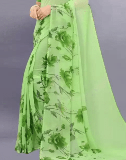 Sanwariya Silks - Georgette Saree With Blouse Piece