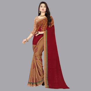 ANAND SAREES - Georgette Saree With Blouse Piece