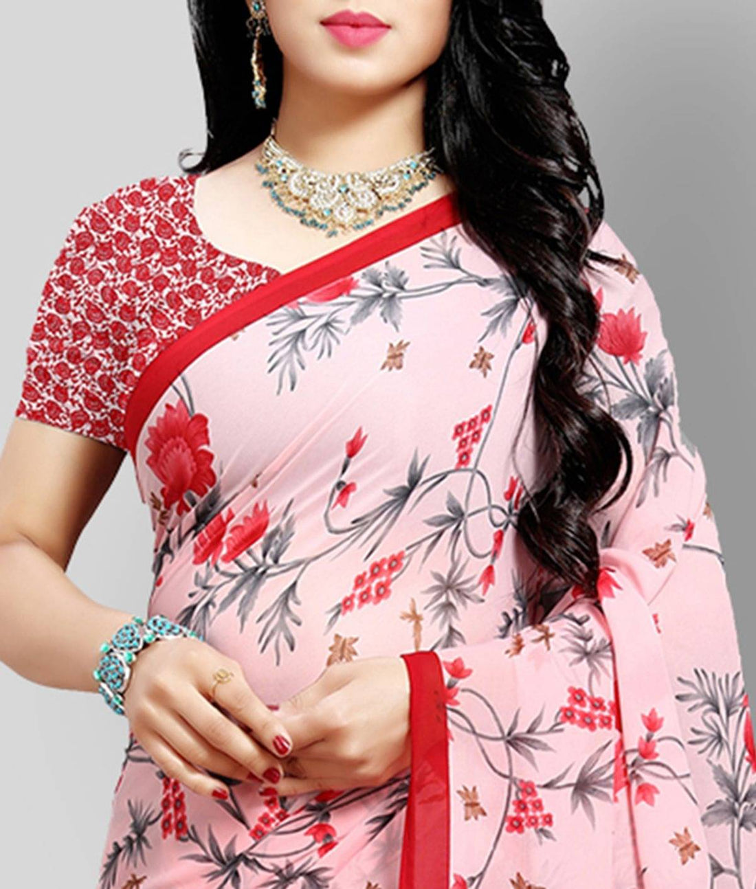 ANAND SAREES - Georgette Saree With Blouse Piece