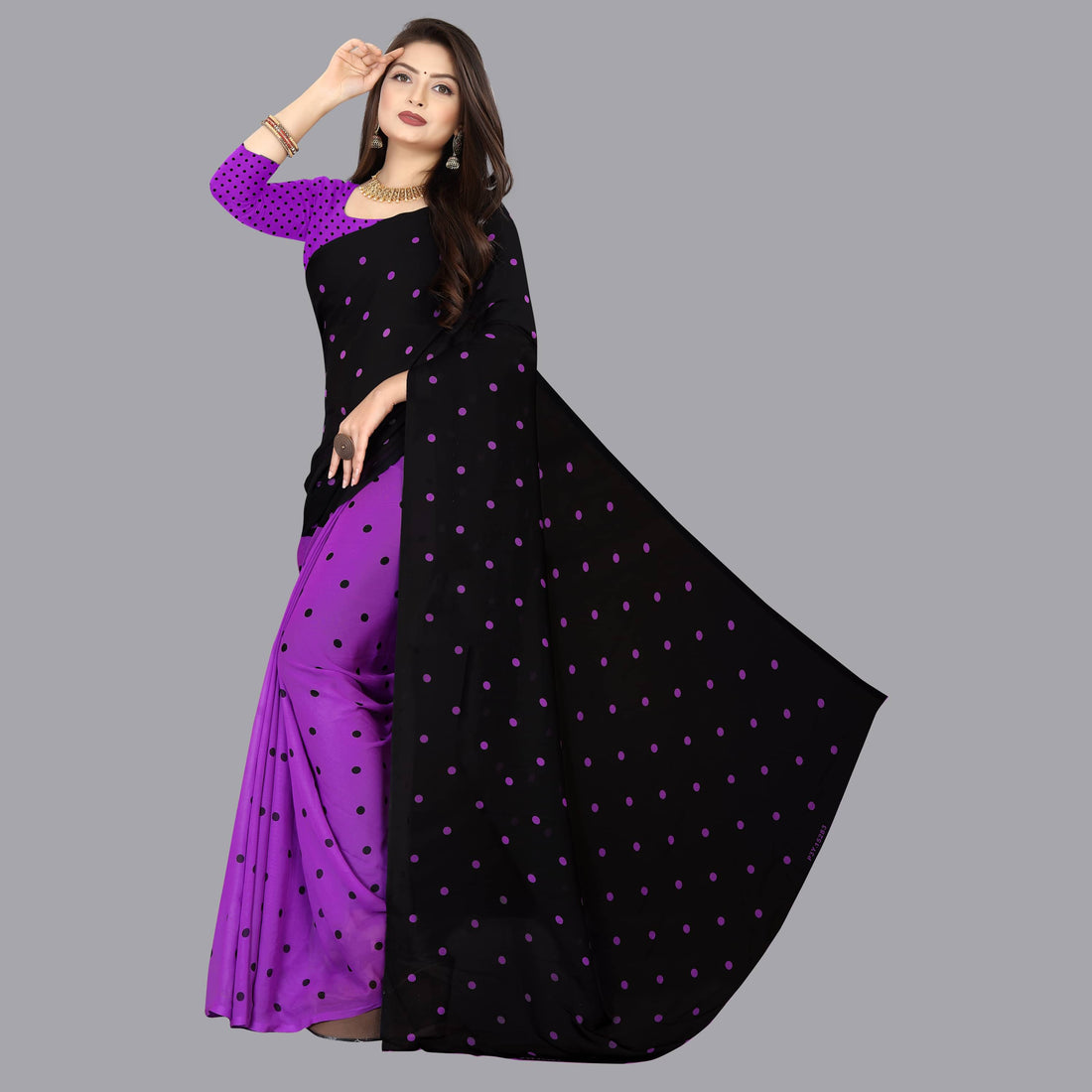 ANAND SAREES - Georgette Saree With Blouse Piece