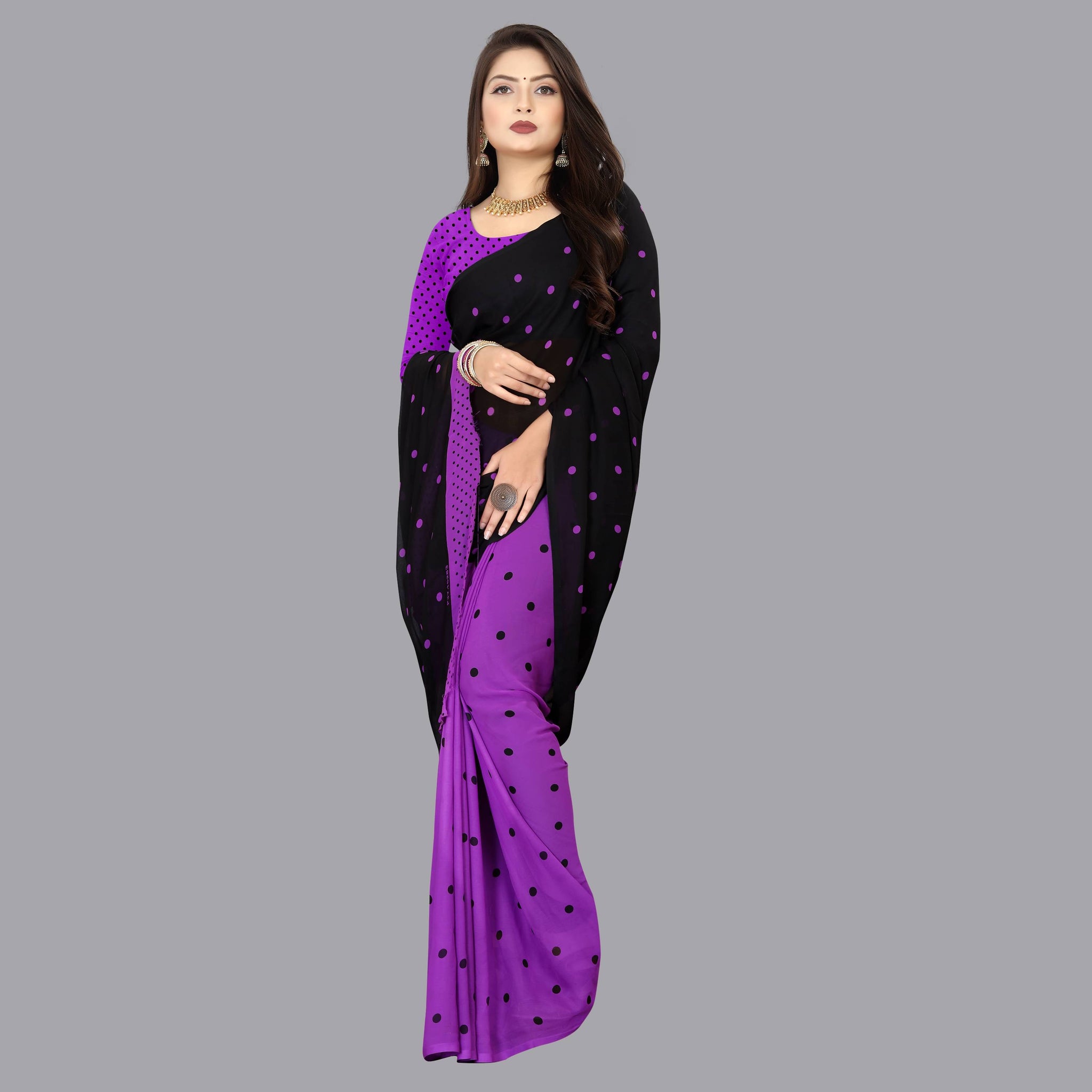 ANAND SAREES - Georgette Saree With Blouse Piece