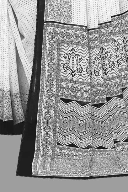 Sitnjali Lifestyle - Georgette Saree With Blouse Piece