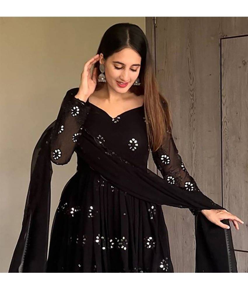 Trijal Fab Anarkali Georgette Women's Stitched Ethnic Gown