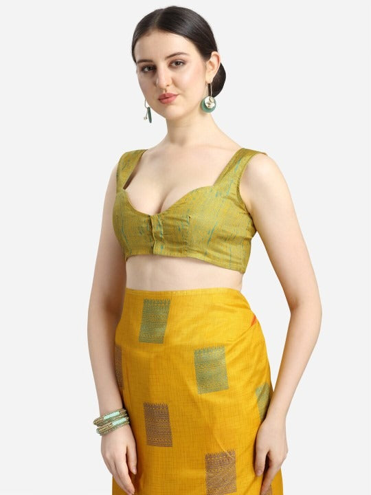 Ethnic Motifs Fusion Saree