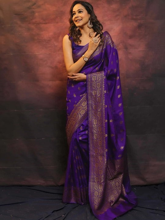 Ethnic Motifs Zari Art Silk Banarasi Saree