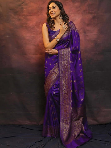 Ethnic Motifs Zari Art Silk Banarasi Saree